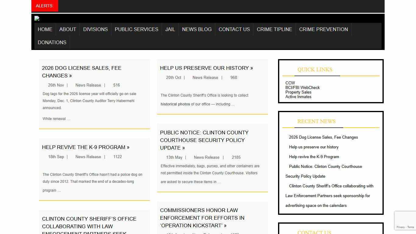 Clinton County Sheriff's Office News Release Clinton County Sheriff's Office